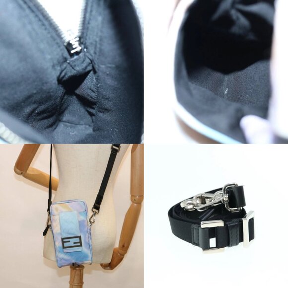 FENDI Zucca Canvas Shoulder Bag Light Blue Auth 62025AV - Picture 15 of 16